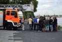 Koelner Seilbahn Gondel blieb haengen Koeln Linksrheinisch P711